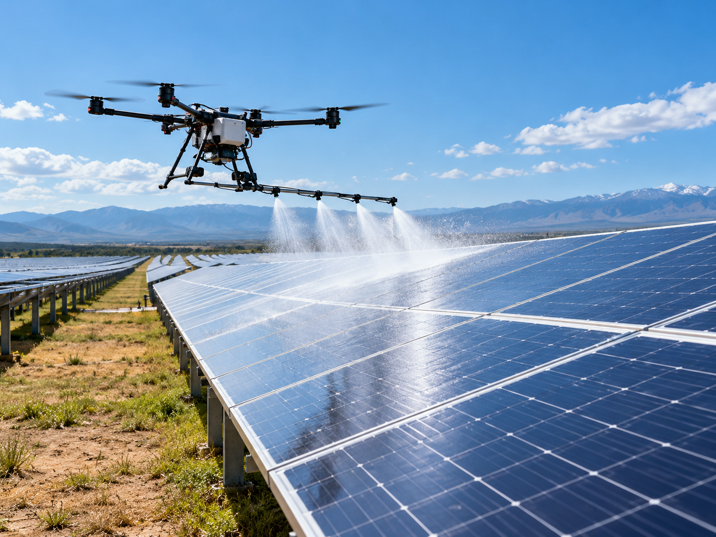 Rooftop photovoltaic cleaning